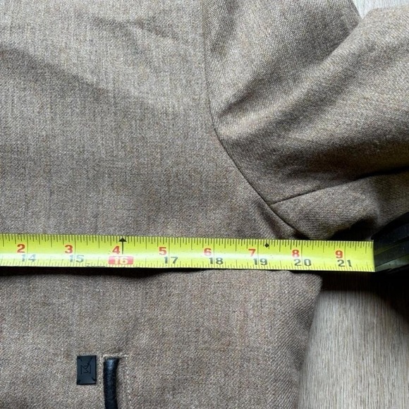 Zara Man Tan and Black 2 tone Bomber Jacket Wool Blend Size M - Picture 7 of 7